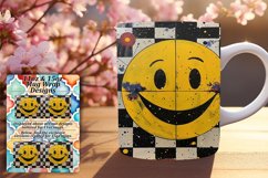 Vintage Chessboard Smile Mug Wrap Retro Charm 11oz/15oz Product Image 1