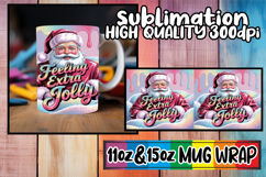 Joyful whispers 11oz 15oz sublimation wrap, Funny Santa Product Image 1