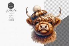Highland calf clipart, Animals clipart Product Image 1