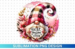 Best MOM Ever - Mother&#039;s Day Gnome Clipart Product Image 1