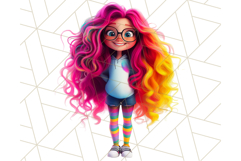 Teen Girl Clipart PNG, Fun Character Illustration Product Image 3