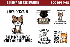 Funny Cat Sublimation PNG Product Image 1