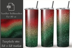 Christmas Glitter Tumbler Wrap, 20oz Skinny Sublimation Product Image 1