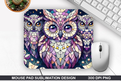Halloween Owls Mouse Pad Sublimation,Halloween Mouse Pad PNG Product Image 1