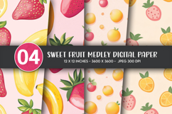 Sweet Fruit Medley Digital Paper Product Image 1