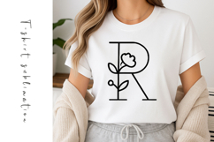 Alphabet, Letters, Monogram, Black flowers Product Image 1