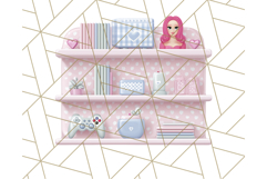 Pastel Gamer Girl Clipart PNG, Kawaii Gaming Elements Product Image 3