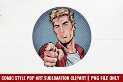 Comic Style Pop Art Sublimation Clipart PNG Product Image 1
