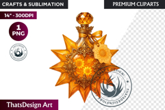 Magical Potion Bottles PNG, Fantasy Witchcraft Clipart witch Product Image 1