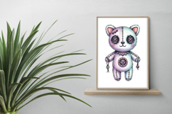 Stitched Bear Doll Necklace Halloween Voodoo PNG Cute Product Image 2