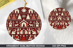 Pattern Stained Glass Ornament PNG, Digital Download File Product Image 1