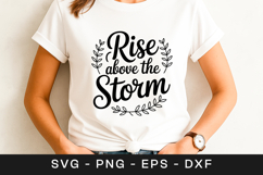 Rise Above The Storm Inspirational SVG PNG Product Image 1
