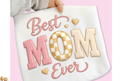Mother's Day PNG, Crochet MAMA PNG, Faux Yarn Mama Bow PNG Product Image 12