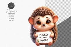 Easter clipart, Cute Animals Clipart, Hedgehog clipart Product Image 1