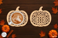 Autumn Pumpkin Coaster Laser Cut | Drink Coaster | SVG Product Image 1