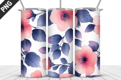 Flowers Tumbler Wrap | Sublimation Design | Tumbler PNG Product Image 1