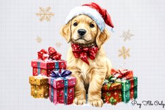 Christmas Retrievers Clipart PNG Product Image 1