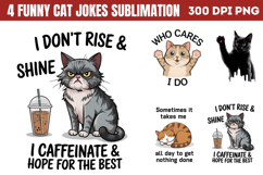 Funny Cat Jokes Sublimation Bundle PNG Product Image 2
