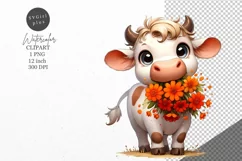 Cow clipart, Farm animals clipart, Funny clipart, Product Image 1