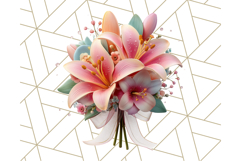 Pastel Flower Bouquet PNG Clipart, Elegant Floral Art Product Image 3