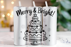 Merry &amp; Bright Svg | Christmas Svg | Svg Cut Files Product Image 1