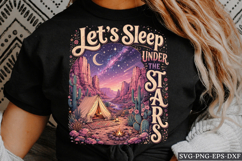 Let’s Sleep Under The Stars Desert Camping PNG Artwork Product Image 1