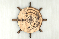 Perpetual Calendar Ship Wheel and Lighthouse Design Product Image 7
