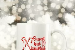 Sweet But Twisted, Christmas Candy Cane PNG Instant Download Product Image 5