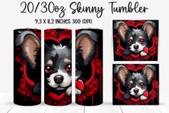 Valentine Dog - Tumbler Sublimation Design Product Image 1