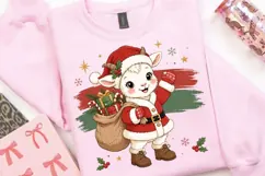 Christmas Santa Goat PNG Sublimation Design - Cute Baby Lamb Product Image 4