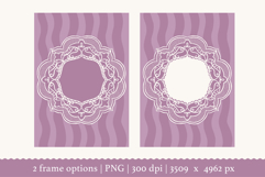 Vintage Wedding Lace Frame PNG Clipart Product Image 2