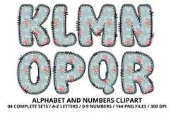 Coquette Shabby Chic Alphabet PNG Letters & Numbers 300DPI Product Image 3