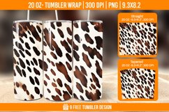 Cowhide Tumbler Wrap Designs, Sublimation Wrap Product Image 1