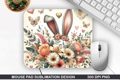 Flowers Mouse Pad Sublimation, Spring Mouse Pad PNG Design Product Image 1
