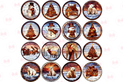 Christmas Stained Glass Clipart 32 Png Bundle Product Image 3