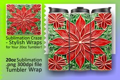 Holiday Cheers in 3D: Christmas Tumbler Wrap Product Image 1
