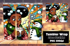 Melanin Santa Fest 20oz Tumbler Wrap Sublime Product Image 1