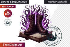 Halloween Character Boots - Spooky Gothic Clipart PNG Product Image 1