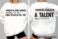 &quot;I&#039;m not a troublemaker, Front &amp; Back SVG Product Image 1