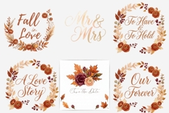 Autumn Wedding Clipart PNG Bundle | Watercolor Fall Wedding Product Image 7