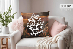 Inspirational Quotes Pillow PNG Motivational PNG Sublimation Product Image 1