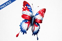 4th of July butterfly Sublimation- Sublimation Design Product Image 1