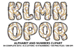 Enchanted Garden Patchwork Alphabet PNG Clipart 300 DPI Product Image 3