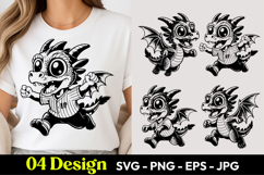 Dancing Dragon SVG PNG Product Image 1