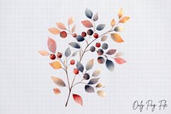 Watercolour Rustic Christmas Clipart PNG Product Image 1