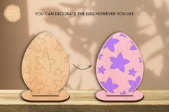 Coloring Easter Egg Laser Cut | Glowforge | SVG Product Image 2