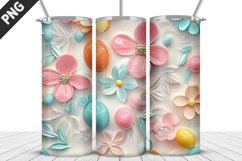3D Easter Flower Sublimation| Bunny Tumbler Wrap Design Product Image 4