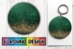 Dazzling Leopard Bloom Sublimation Circle: Keychain, Coaster Product Image 1