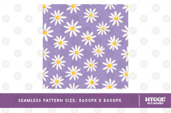 Retro Flowers Seamless Pattern Bundle Floral Png Sublimation Product Image 7