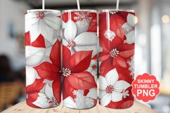 Christmas Flowers Tumbler | Christmas Tumbler Wrap Product Image 1